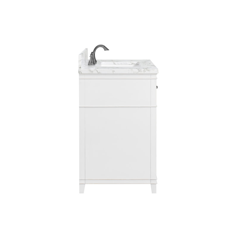 Lark Manor Akili 37'' Single Bathroom Vanity with Marble Vanity Top & Reviews Wayfair